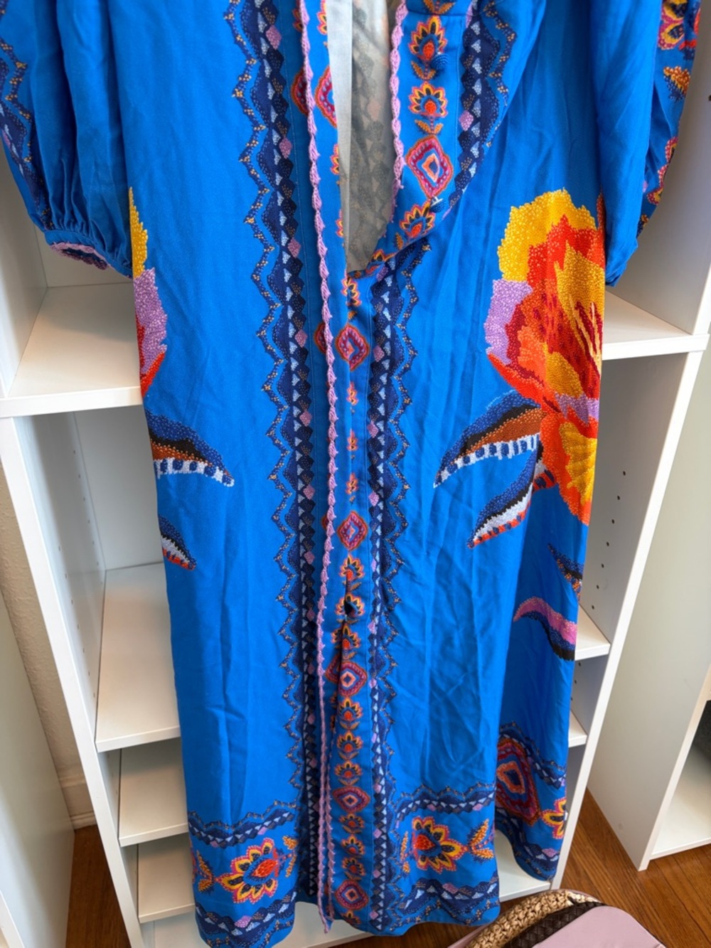 FARM Rio Navy Blue Lucy Floral Tapestry Maxi Dress Small RARE + SOLD OUT - Picture 8 of 8